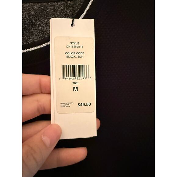 NWT DKNY Sportswear Black White Jupiter Colorblock T-Shirt Men's Size Medium - Picture 4 of 4